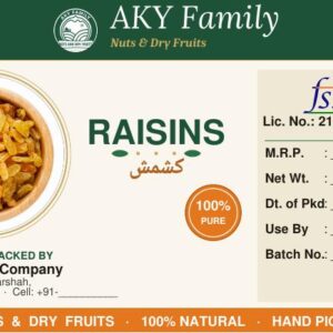 Golden Seedless Kashmiri Raisins 250g pack — AKY Family